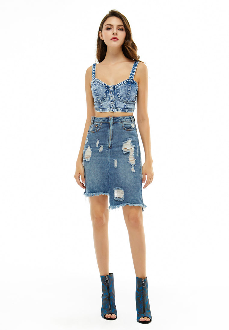distressed denim skirt#color_light-blue
