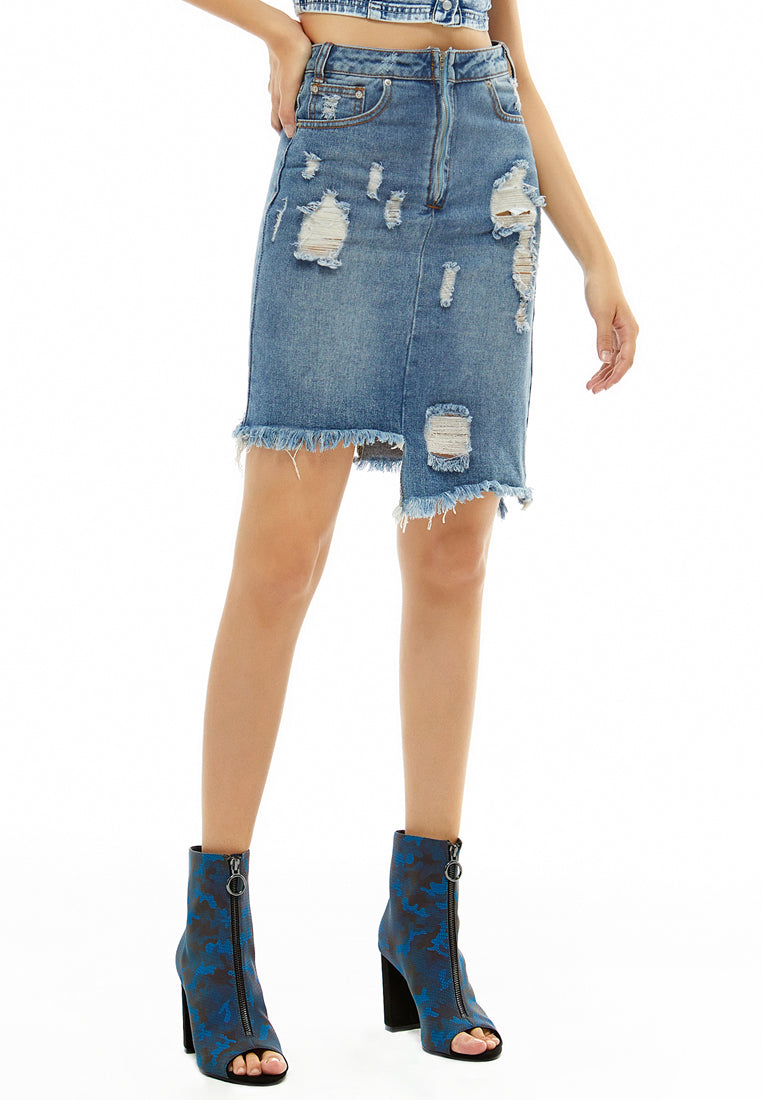 distressed denim skirt#color_light-blue