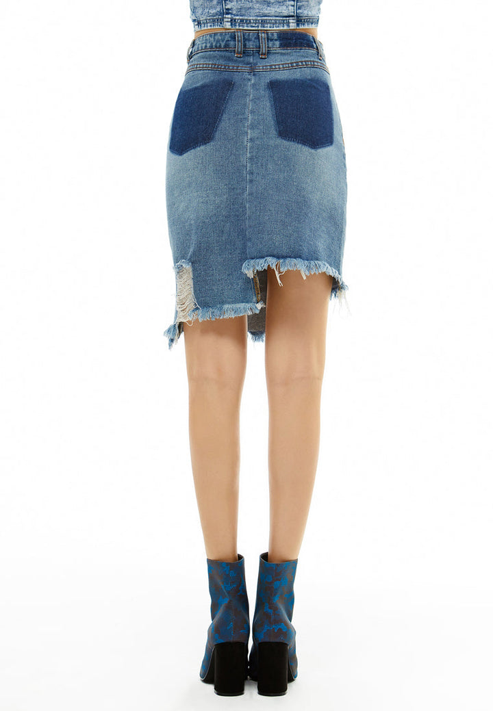 distressed denim skirt#color_light-blue