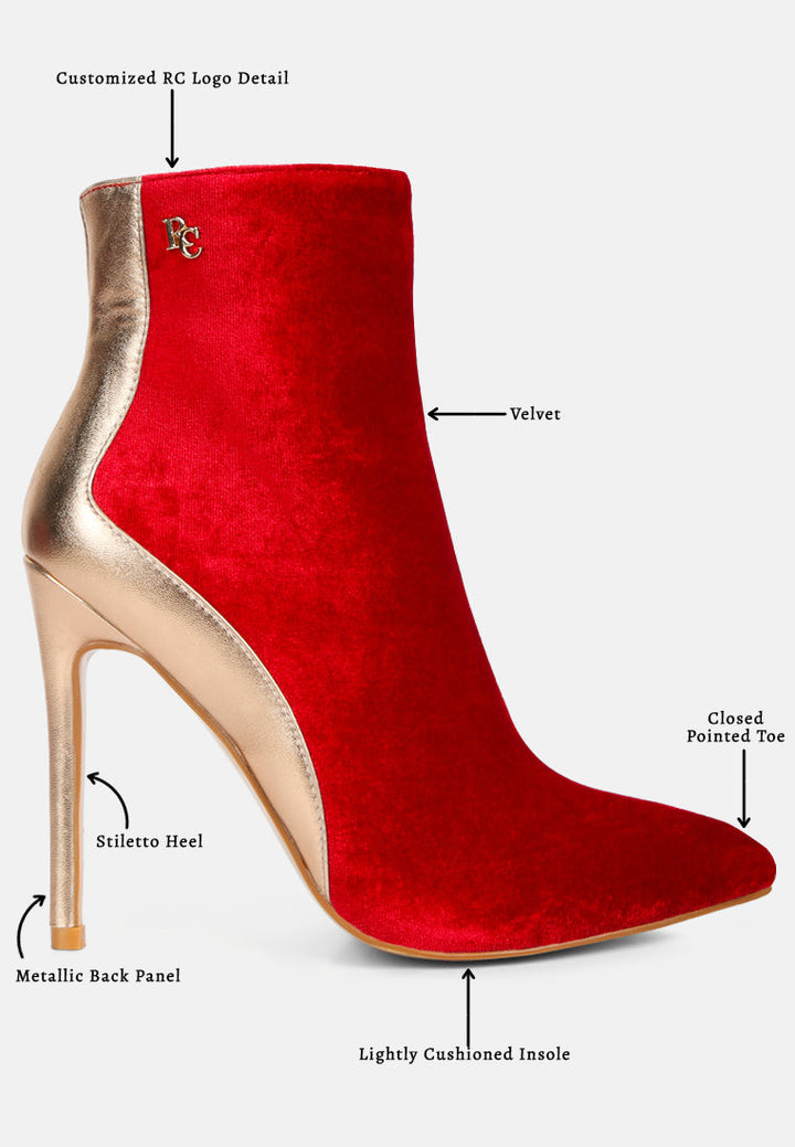 slade metallic highlight high heeled ankle boots by ruw#color_red-gold