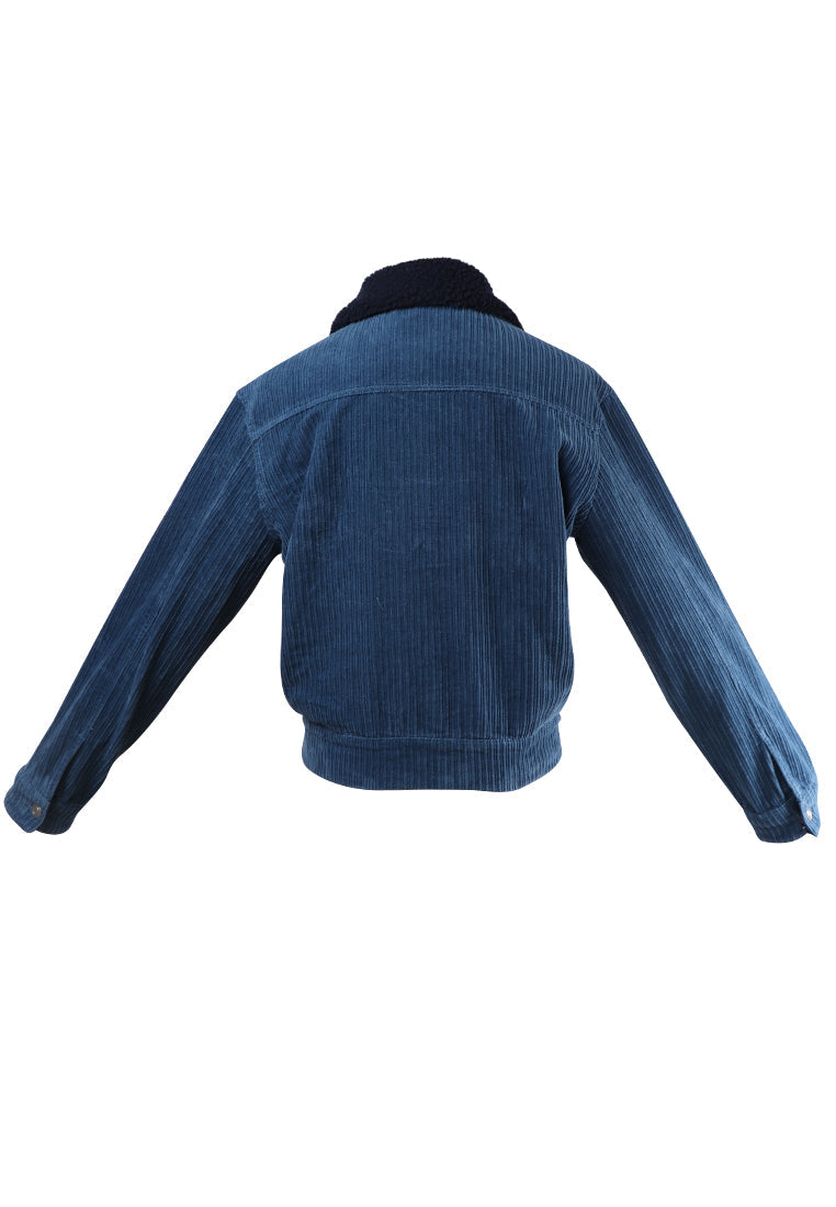 borg cord jacket#color_blue