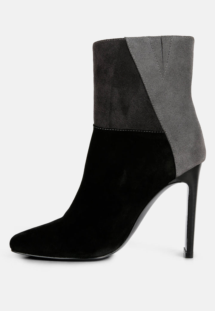 ezra patchwork suede ankle boots by ruw#color_black