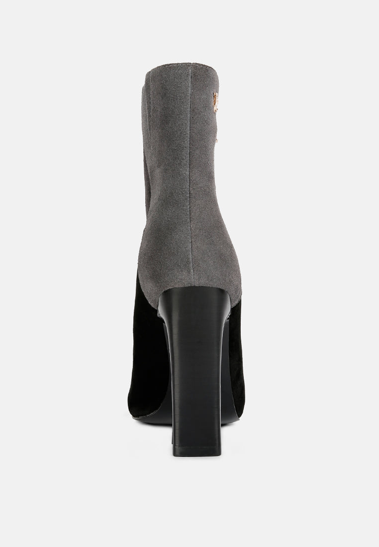 ezra patchwork suede ankle boots by ruw#color_black