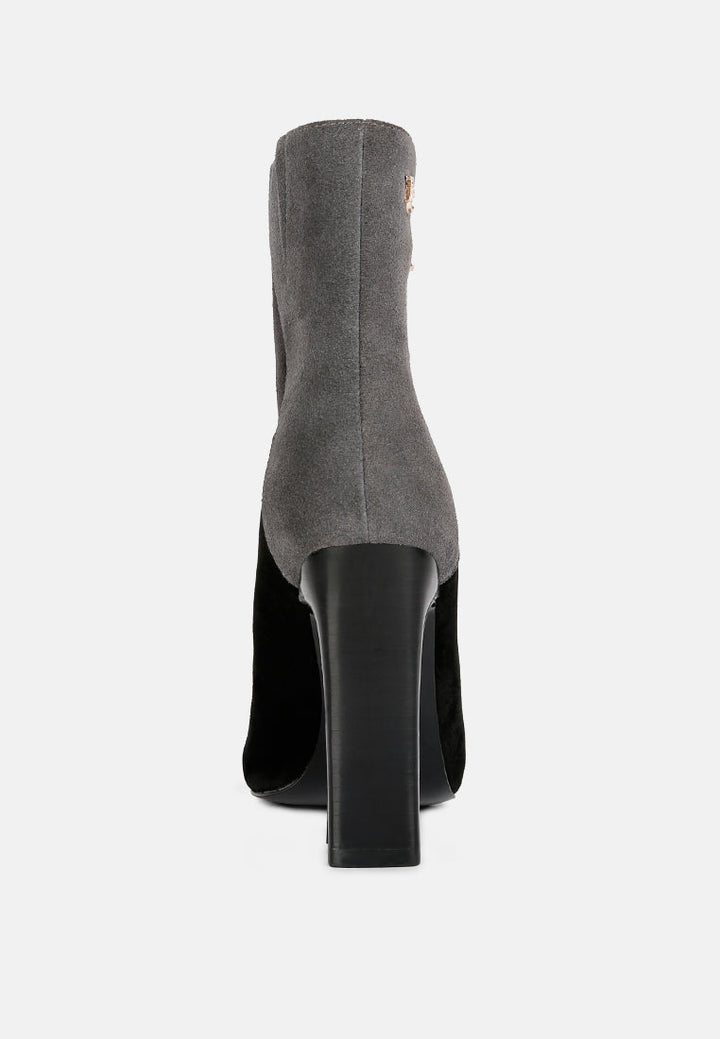 ezra patchwork suede ankle boots by ruw#color_black