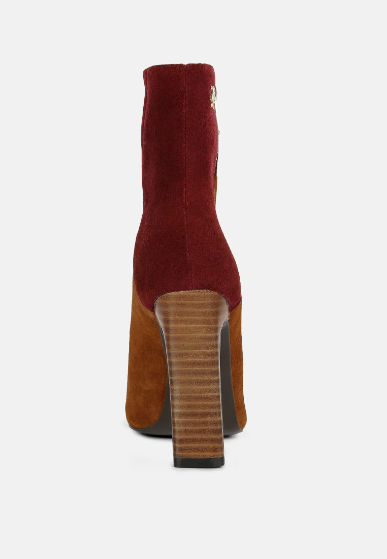 ezra patchwork suede ankle boots by ruw#color_tan