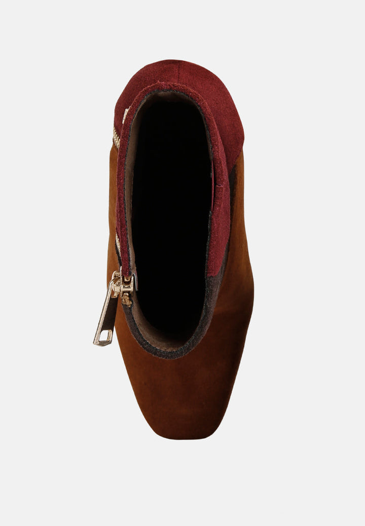 ezra patchwork suede ankle boots by ruw#color_tan