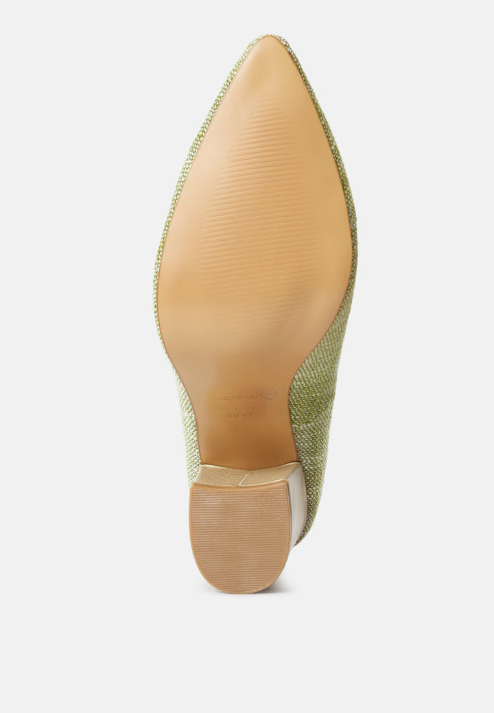 elsie canvas block heel pumps by ruw#color_green
