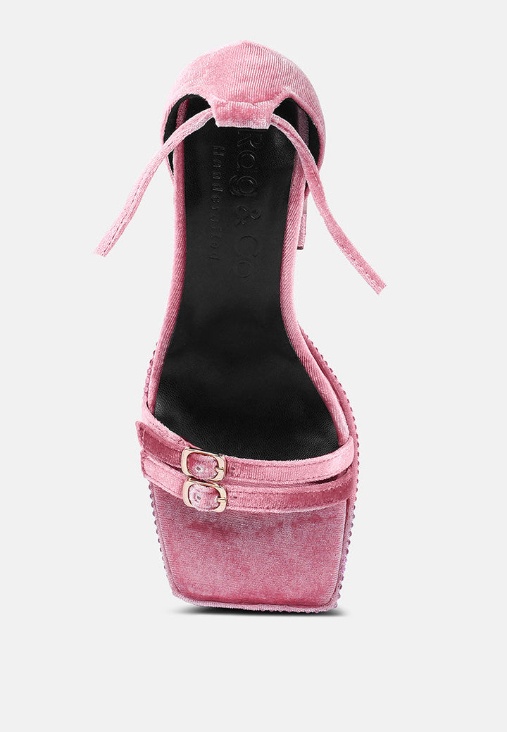firecrown rhinestone platform high block sandals by ruw#color_lilac