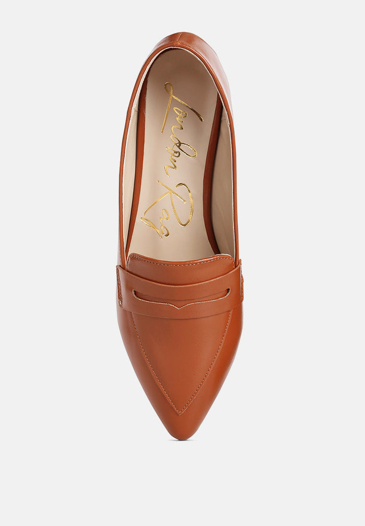 peretti flat formal loafers by ruw#color_tan