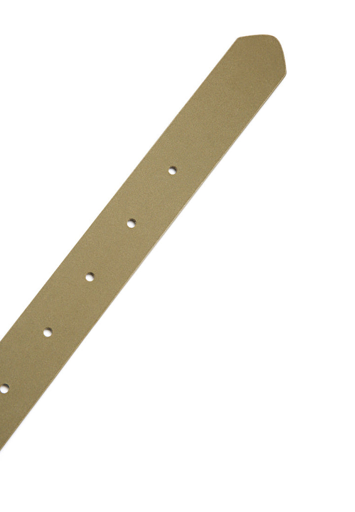formal party metallic buckle belt#color_army-green