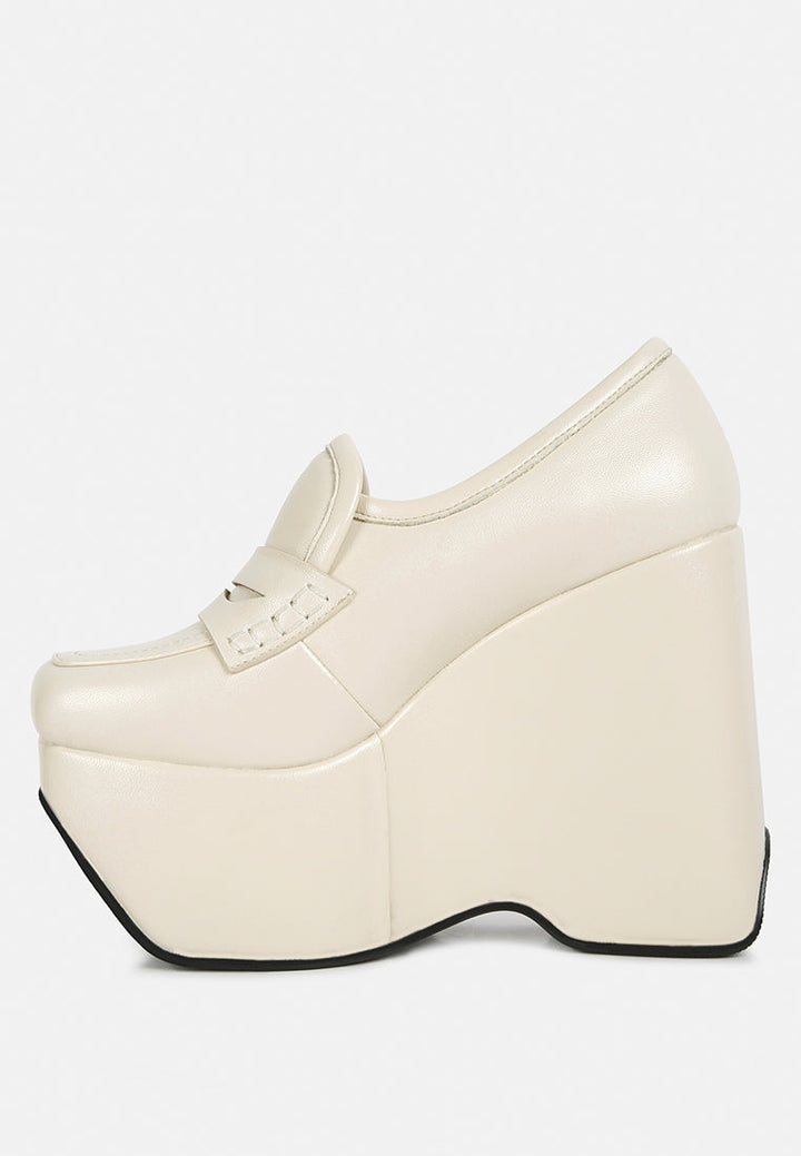 gilliam high platform wedge loafers by ruw#color_beige