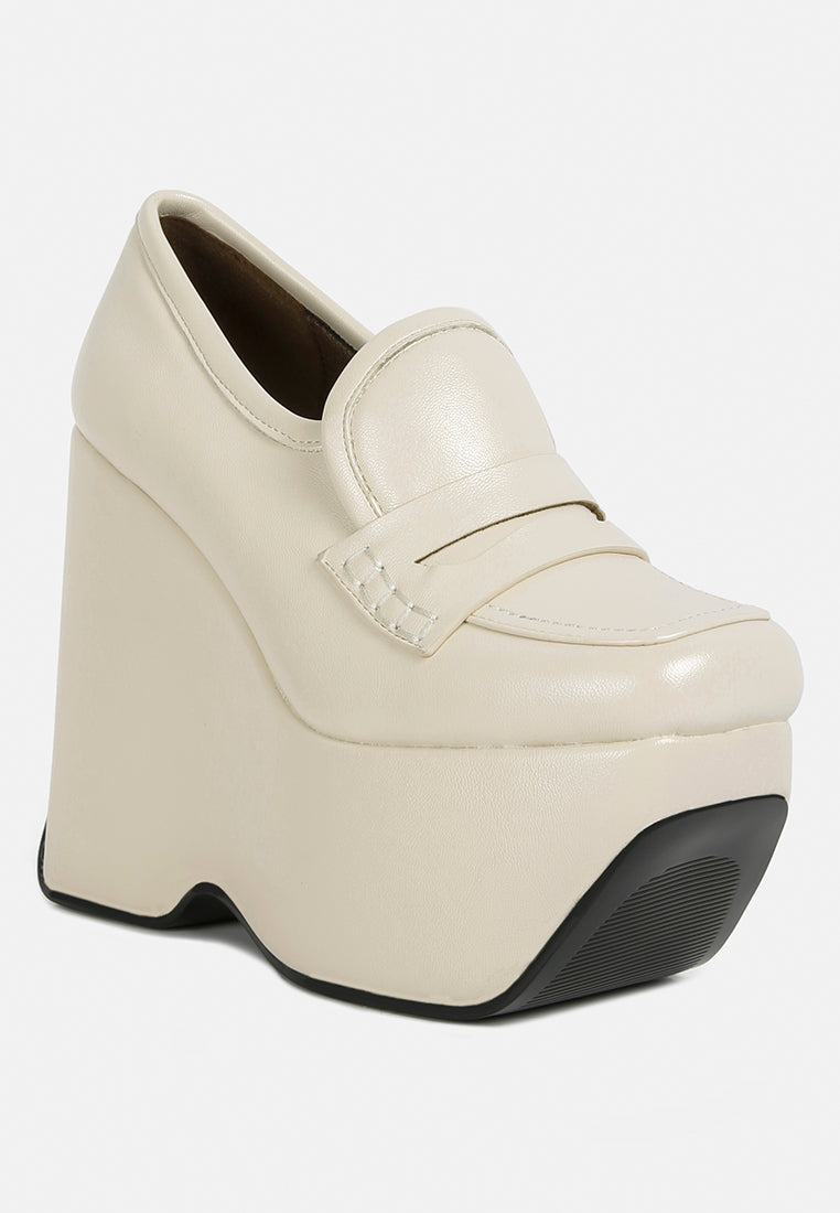 gilliam high platform wedge loafers by ruw#color_beige