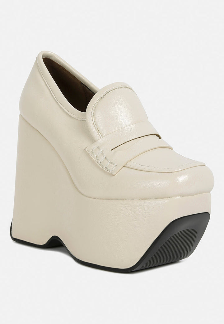 gilliam high platform wedge loafers by ruw#color_beige