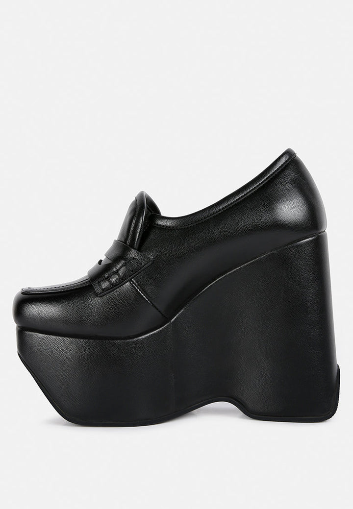 gilliam high platform wedge loafers by ruw#color_black