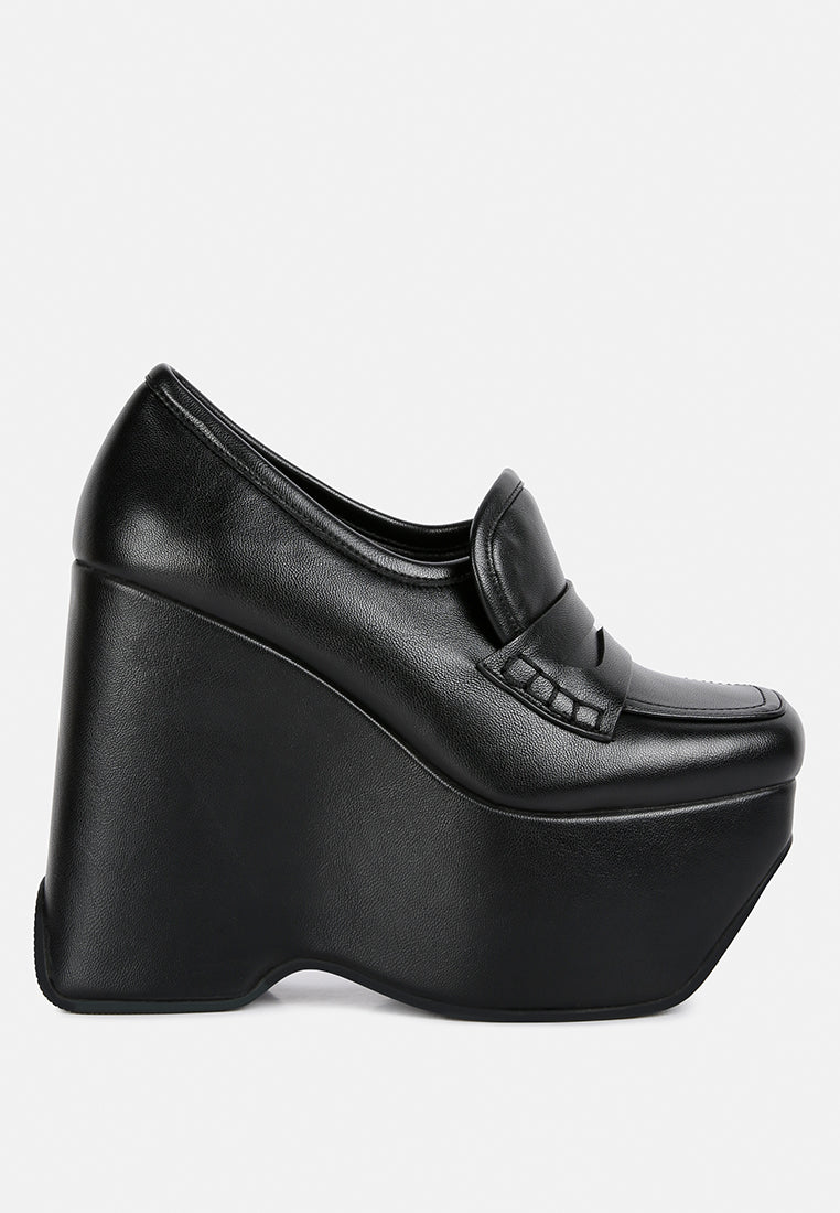 gilliam high platform wedge loafers by ruw#color_black