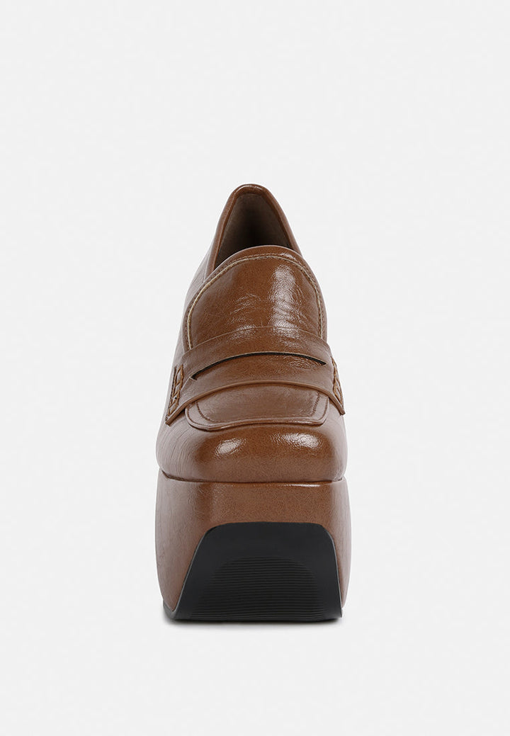 gilliam high platform wedge loafers by ruw#color_tan