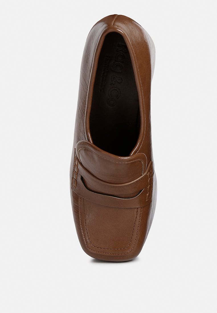 gilliam high platform wedge loafers by ruw#color_tan