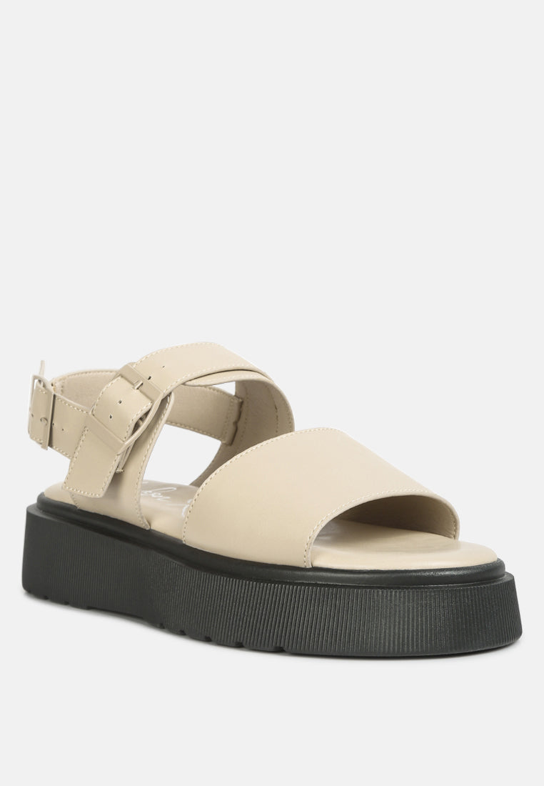 gladen pin buckle platform sandals by ruw#color_beige