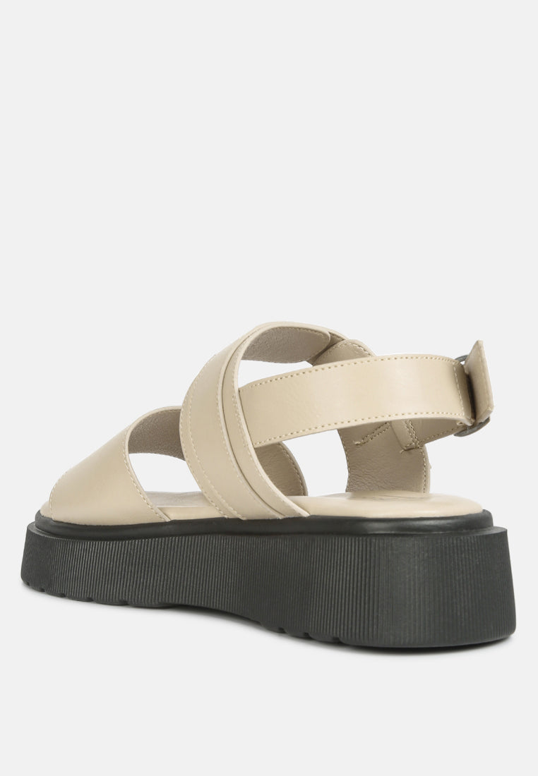 gladen pin buckle platform sandals by ruw#color_beige