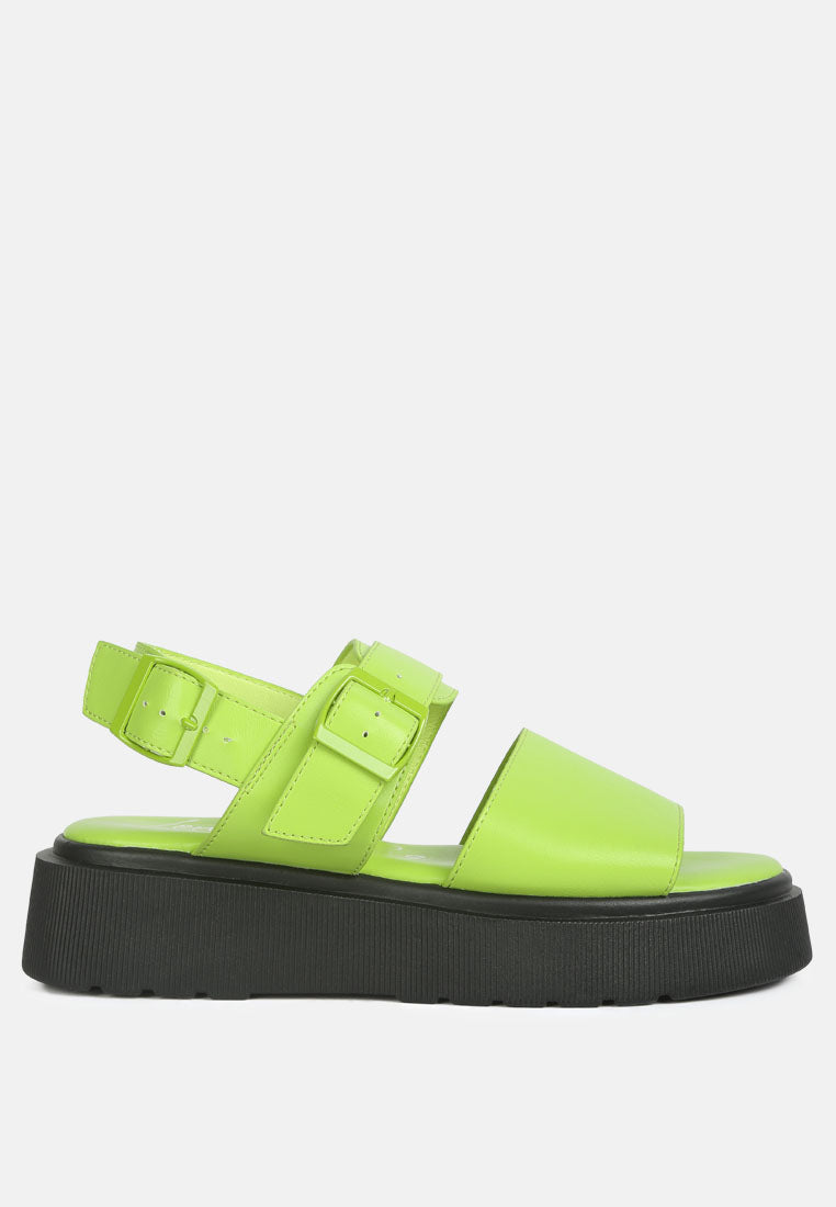 gladen pin buckle platform sandals by ruw#color_green