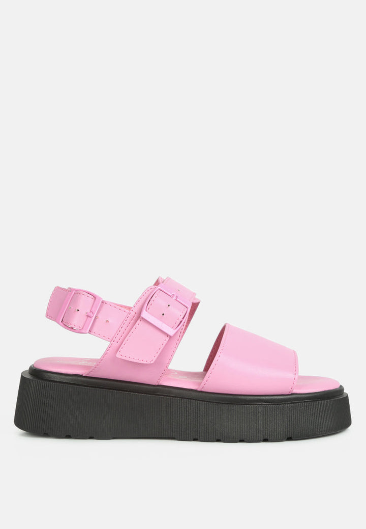 gladen pin buckle platform sandals by ruw#color_pink