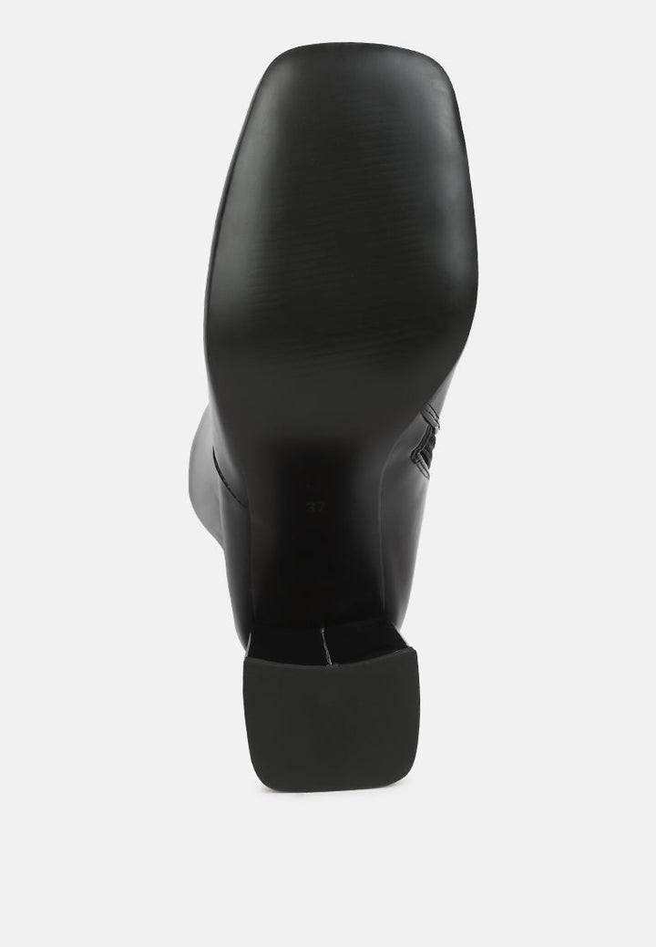 hypnotize patent pu block heeled calf boots by ruw#color_black