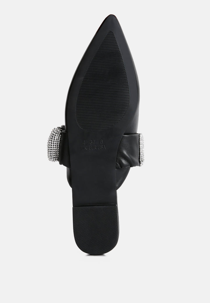 hemessen diamante strap flat mules by ruw#color_black