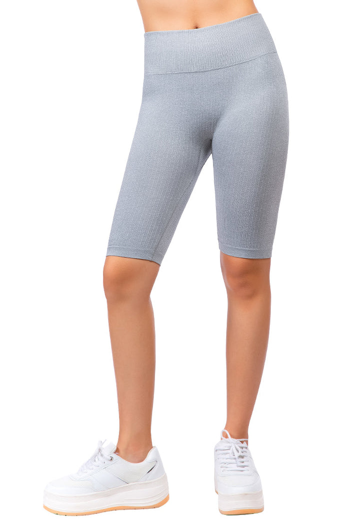 high waist biker short tights#color_light-grey