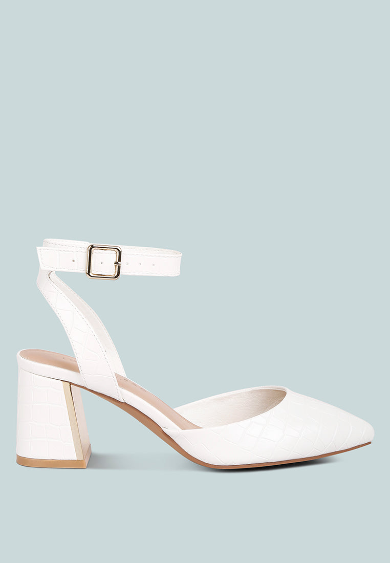 hyatt metallic sling block heel sandals by ruw#color_white