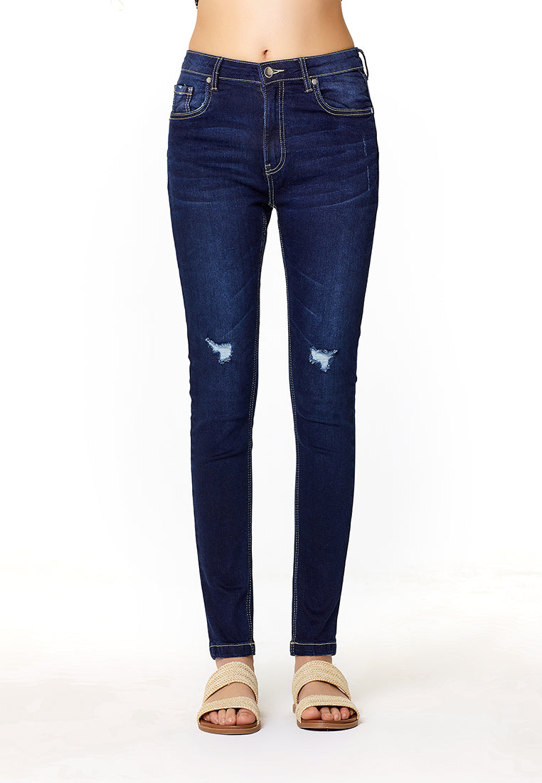 slim fit distressed jeans#color_mid-wash