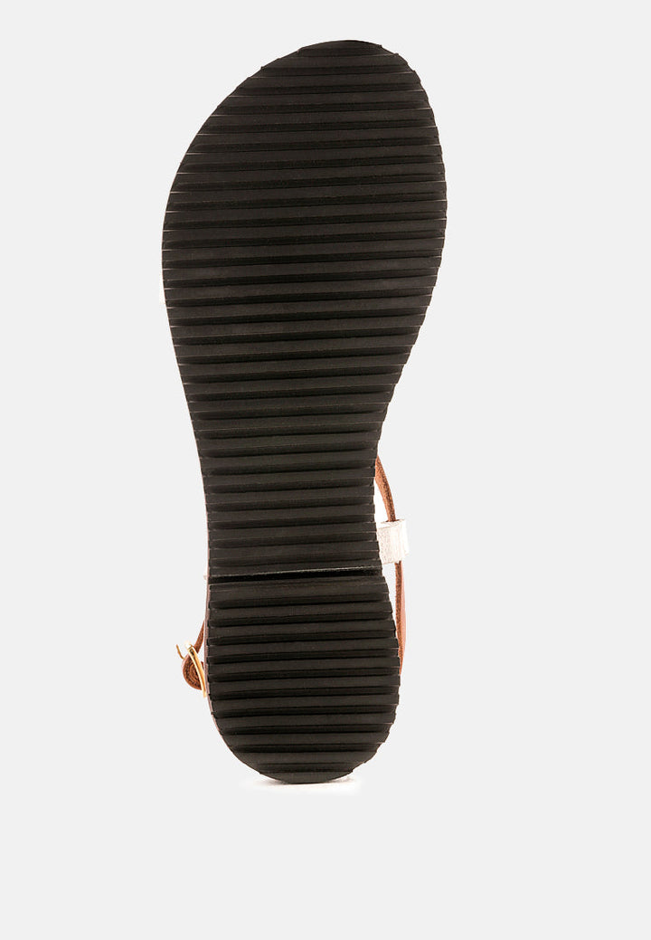 june strappy flat leather sandals by ruw#color_tan