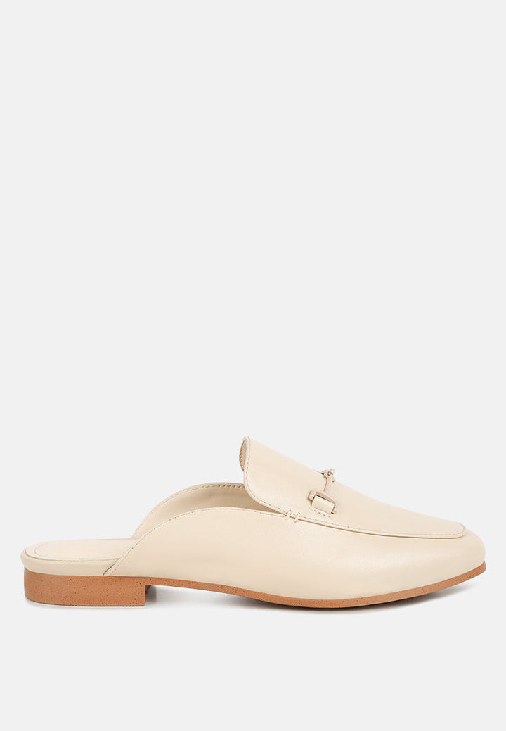kristy horsebit embellished mules by ruw#color_beige