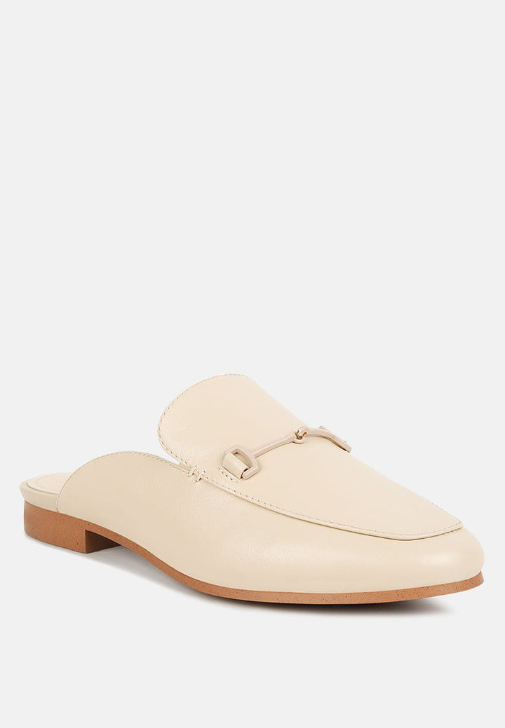 kristy horsebit embellished mules by ruw#color_beige