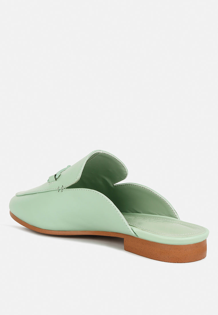 kristy horsebit embellished mules by ruw#color_mint-green