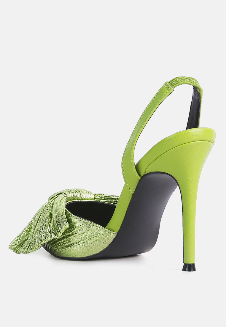 kiki bow embellished slingback sandals by ruw#color_green