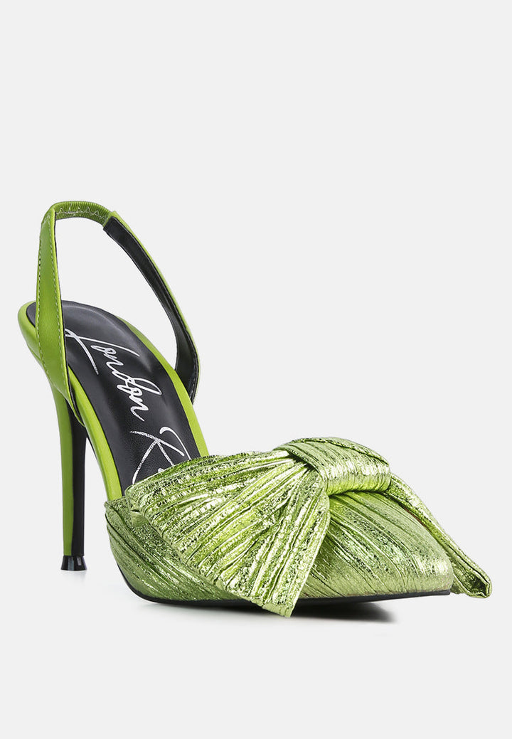 kiki bow embellished slingback sandals by ruw#color_green
