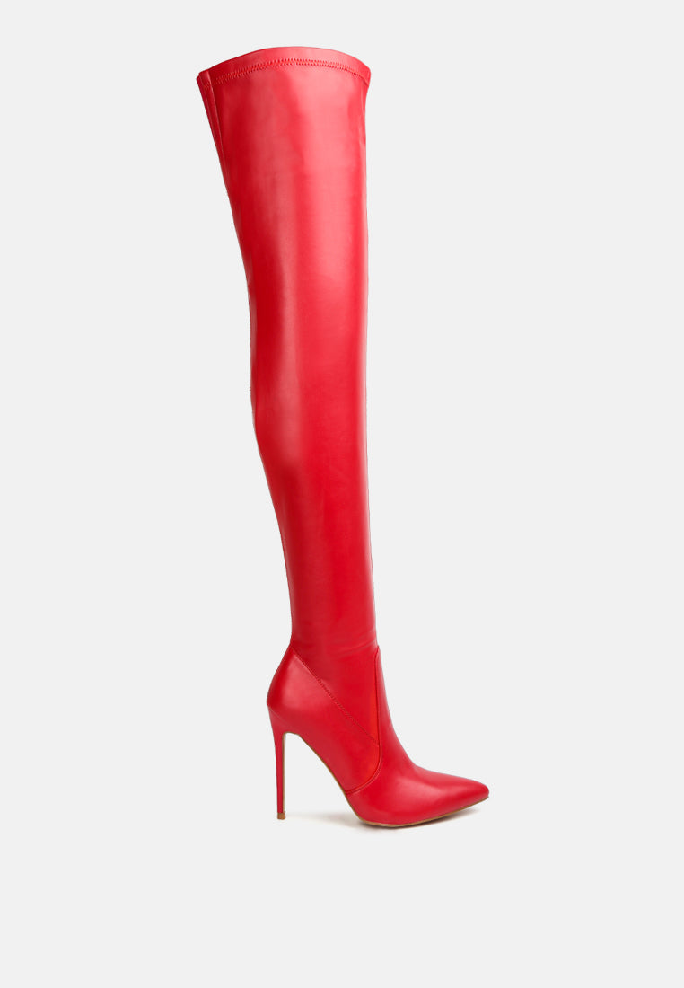 gush over knee heeled boots by ruw#color_red