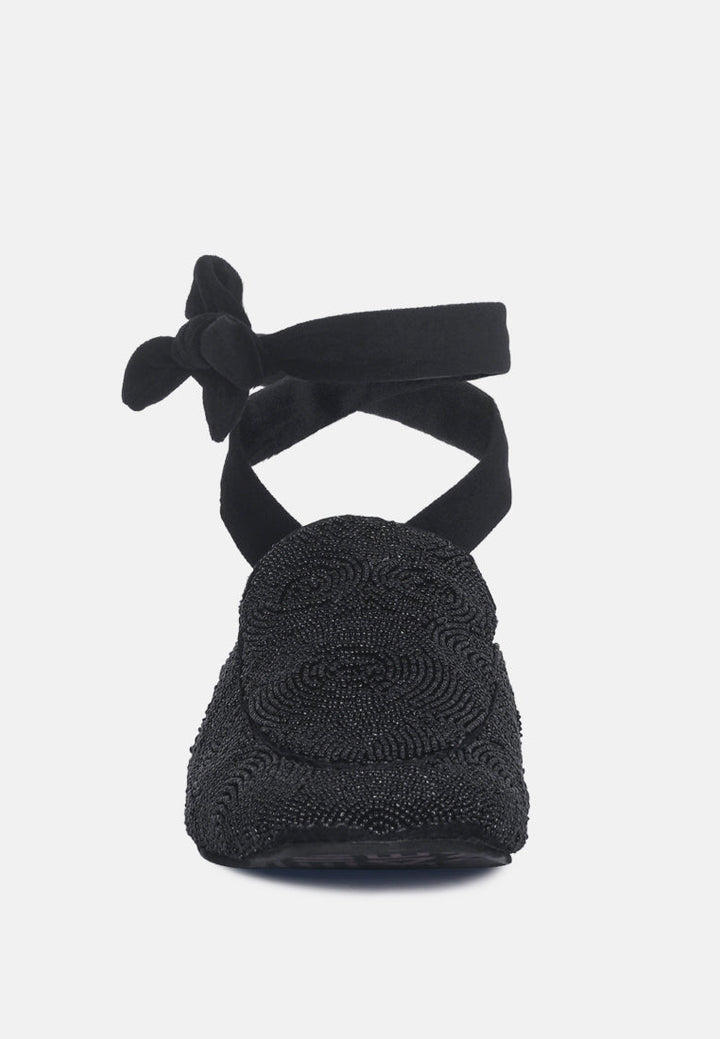 kuba african intricate embroidery black mules by ruw#color_black