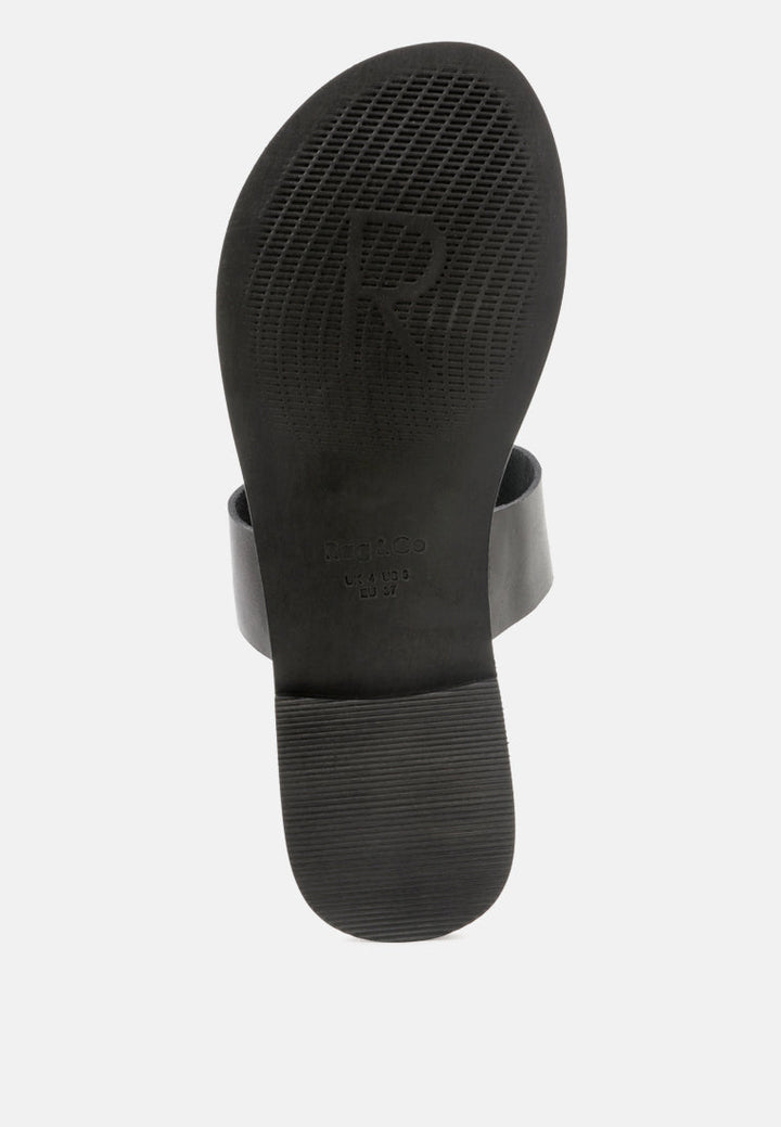 leona thong flat sandals by ruw#color_black