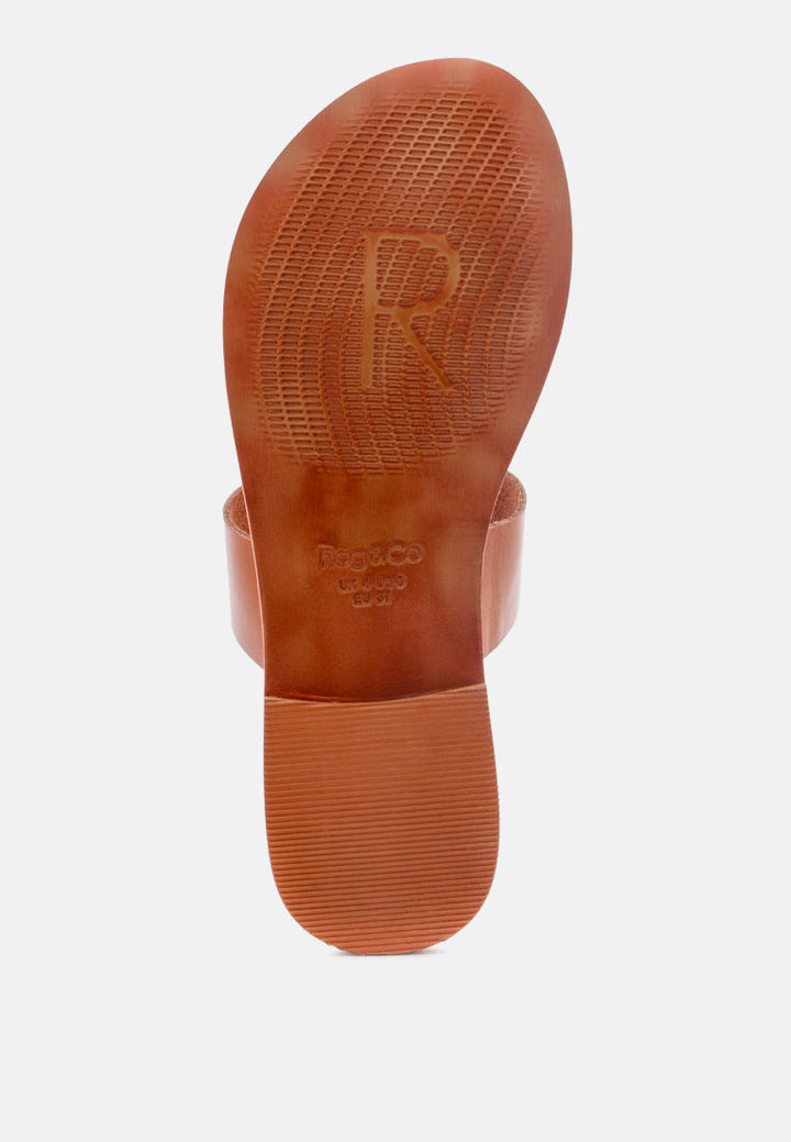 leona thong flat sandals by ruw#color_tan