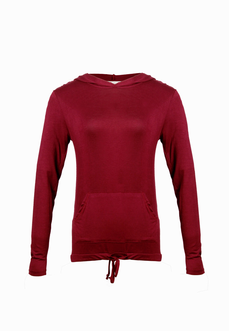 womens full sleeves hoodie#color_red