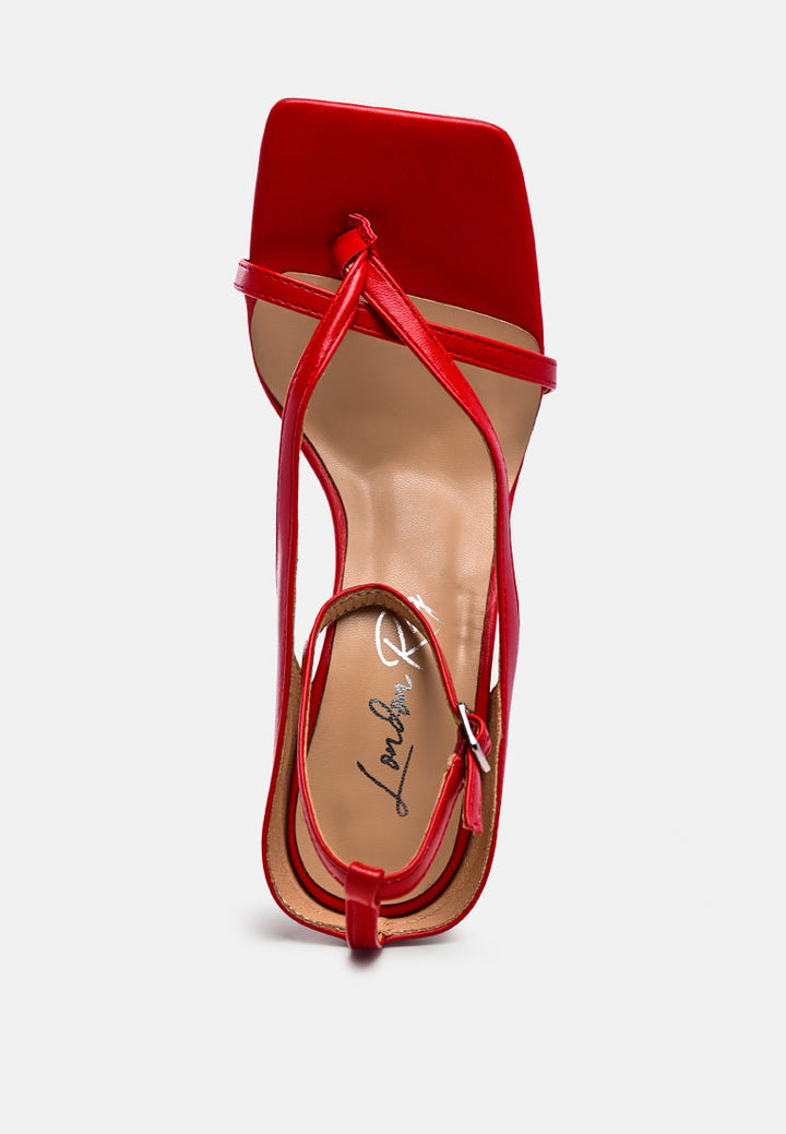 marcia ankle strap mid heel sandals by ruw#color_red