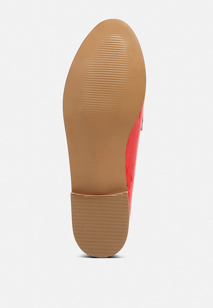 meanbabe semicasual stud detail patent loafers by ruw#color_red