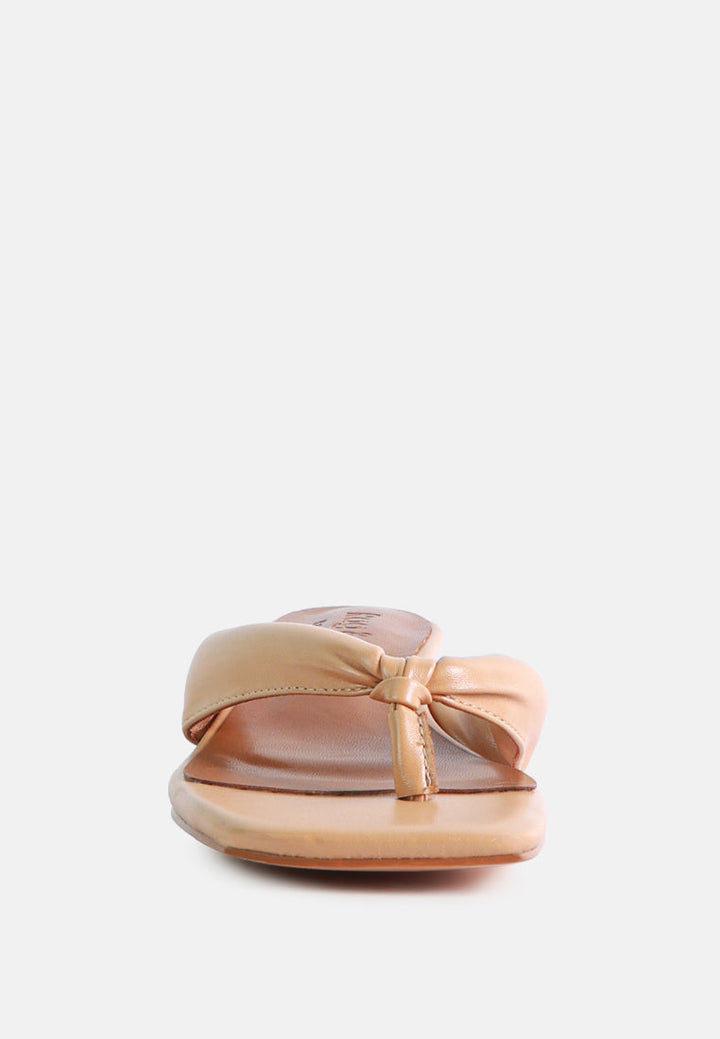memestar low heel thong sandals by ruw#color_latte