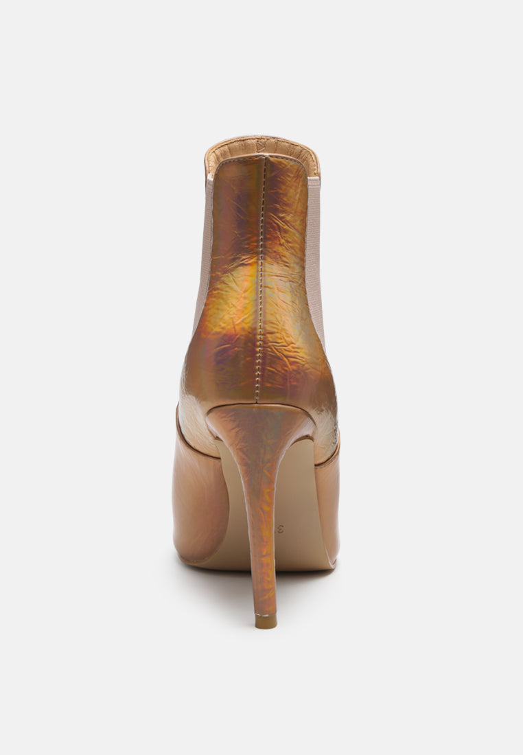 molina high heeled chelsea boot by ruw#color_gold
