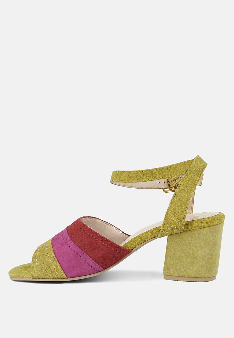 mon-beau fine suede block heeled sandal by ruw#color_multi
