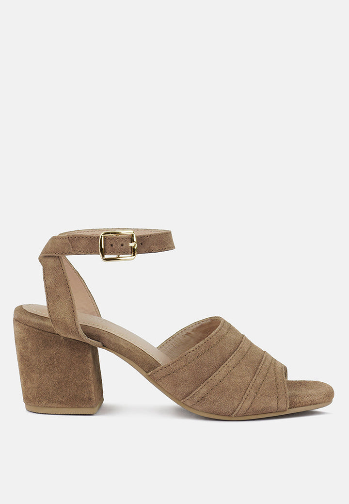 mon-beau fine suede block heeled sandal by ruw#color_tan