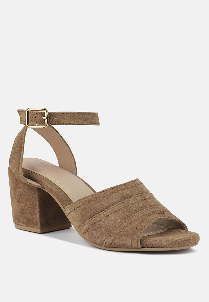 mon-beau fine suede block heeled sandal by ruw#color_tan