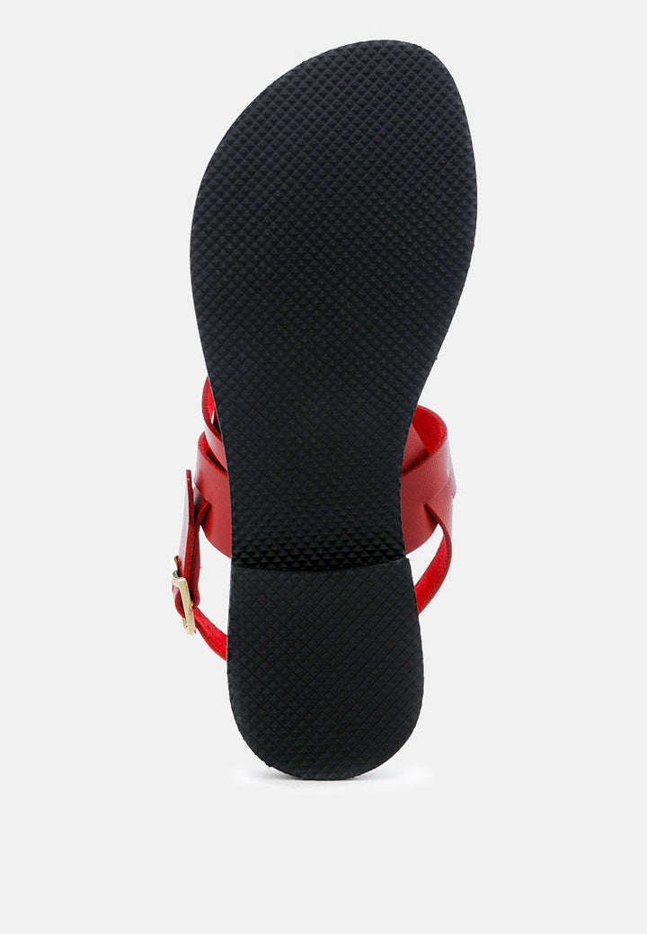mona flat summer sandals by ruw#color_red