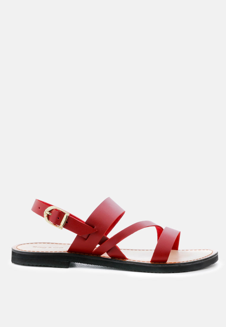mona flat summer sandals by ruw#color_red